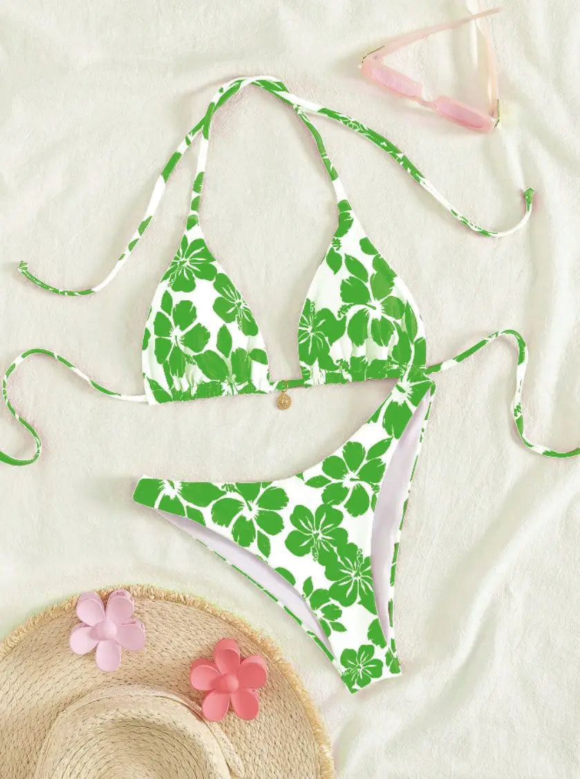 Hibiscus Floral Triangle Bikini