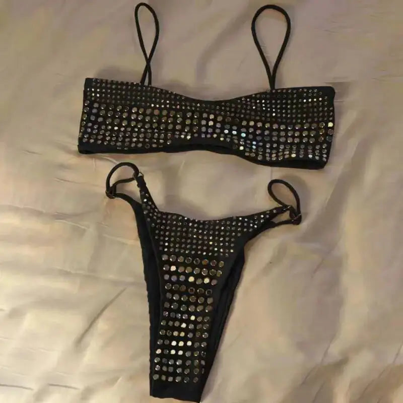 Rhinestones Bikini