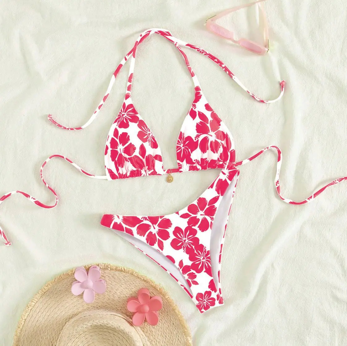 Hibiscus Floral Triangle Bikini